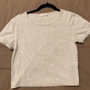 Simons (Twik) Light Gray Short Sleeve Tee Cropped Tee